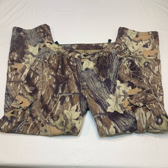 Vintage Wolf Mountain Camo Camouflage Velour Pants Men’s 38x32 - Picture 1 of 13
